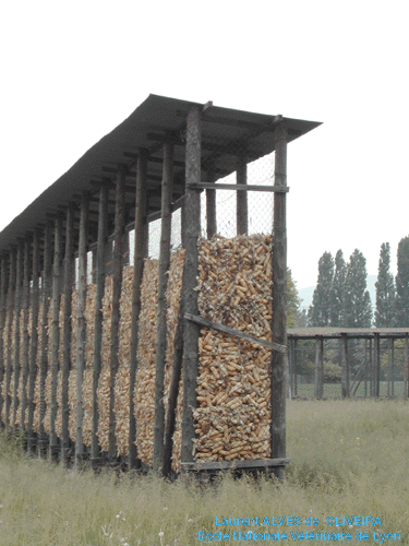 Silo cage de maïs, région de Grenoble, France, 2002